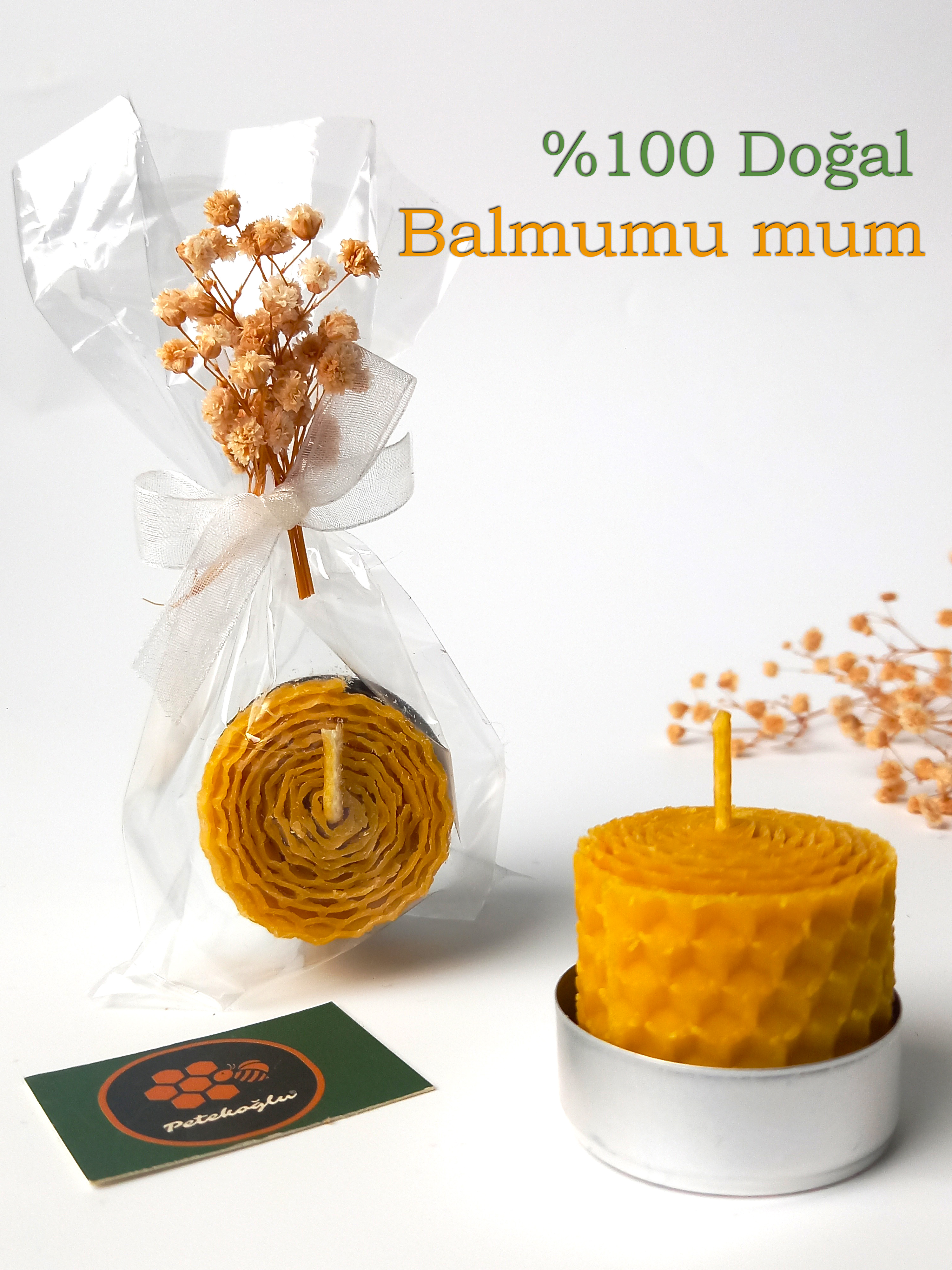 Balmumu Mum 100 Adet  Tealight Nikah Şekeri, Kına , Düğün , Yeni Doğan için