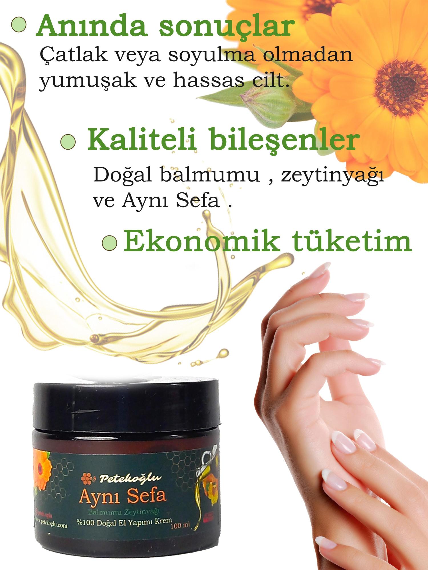 (50ml)Aynısefa Krem  Balmumu Zeytinyağı   Ve Propolisli Gerçek Ballı Propolisli Dudak Kremi (8ml)
