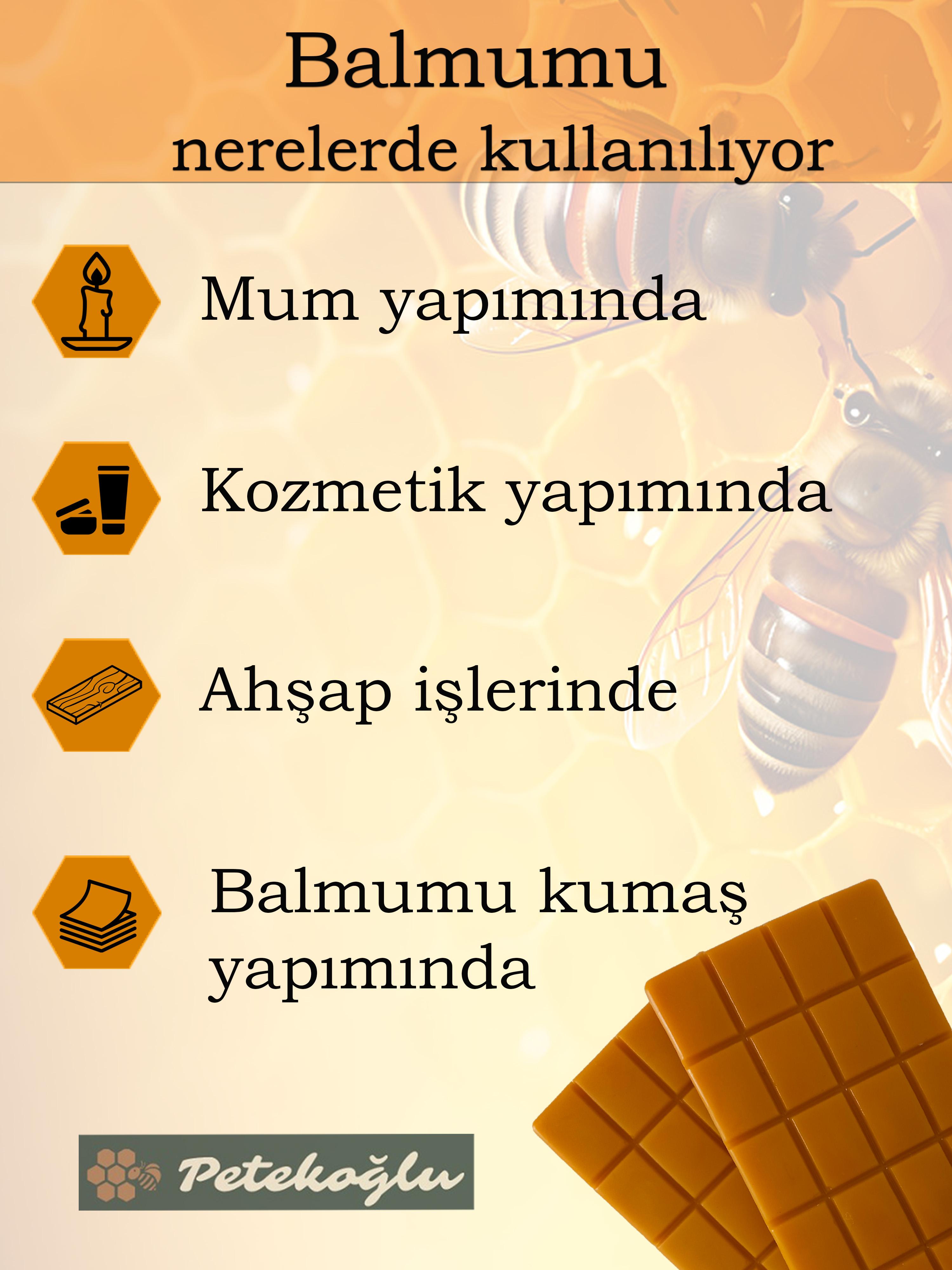 Petekoğlu  (160Gr)  Saf Balmumu Doğal Katkısız Bal Mumu