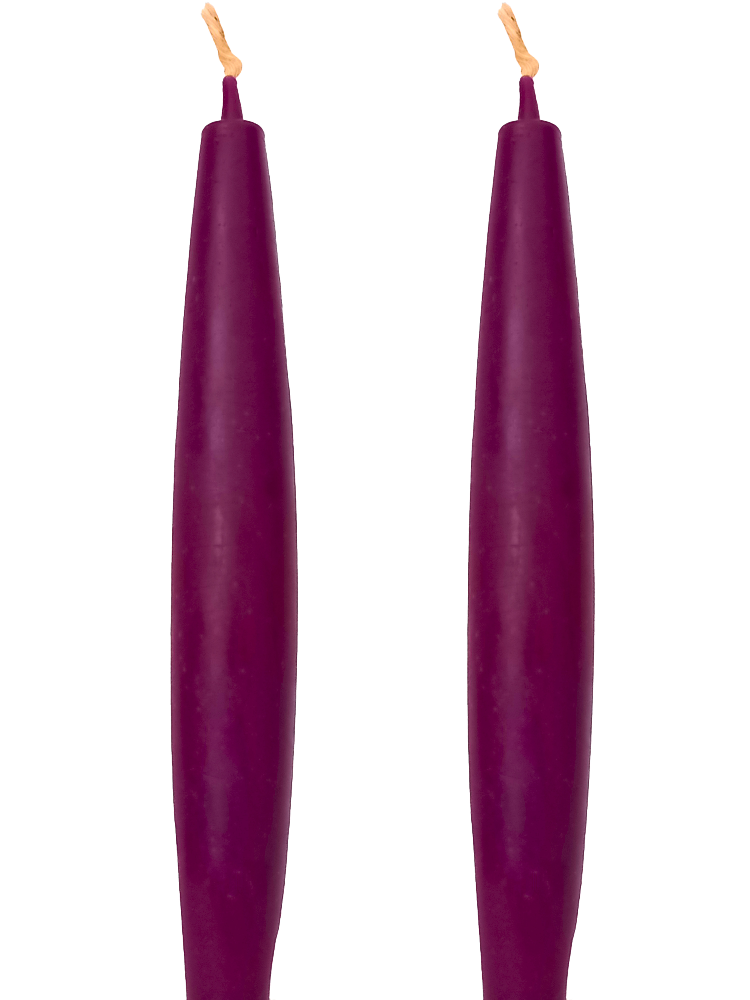 Balmumu Mum (2 Adet  Bordo)  Şamdan Mumu Mermi Formunda Masa Mumu 22 Cm Bees wax Mum Bal Mumu