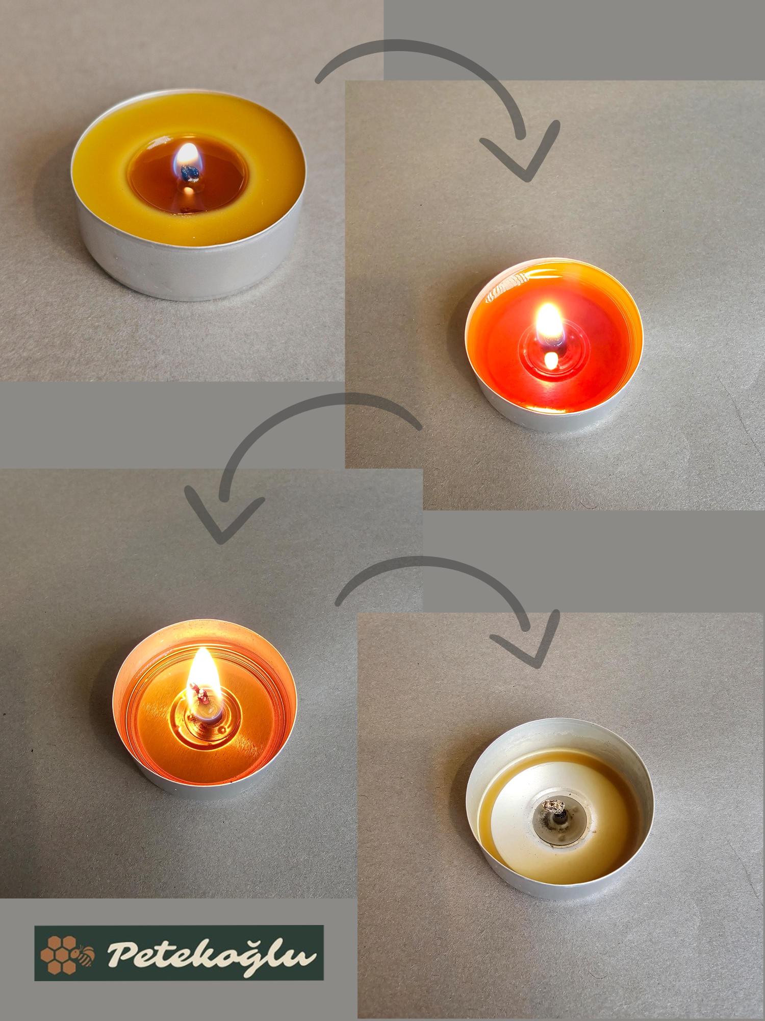 (25 Adet) Bal Mumu Tealight Mum Doğal Petek Balmumu mum Standart Boy Buhurdanlık İçin Beeswax Candle