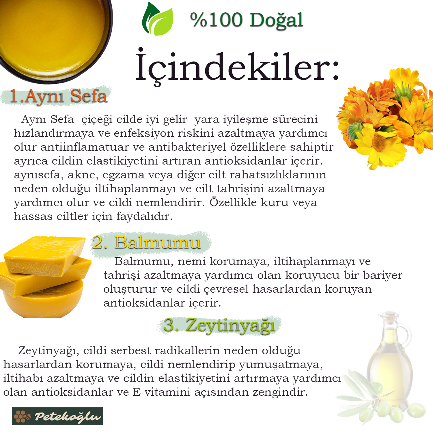 (50ml)Aynısefa Krem  Balmumu Zeytinyağı   Ve Propolisli Gerçek Ballı Propolisli Dudak Kremi (8ml)