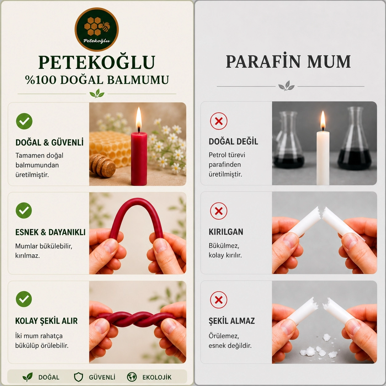 15 Adet Balmumu Mum Dilek Mumu Doğal Petek İnce Uzun Parti Nişan Düğün Ritüel Doğum Günü mumu Kırmızı