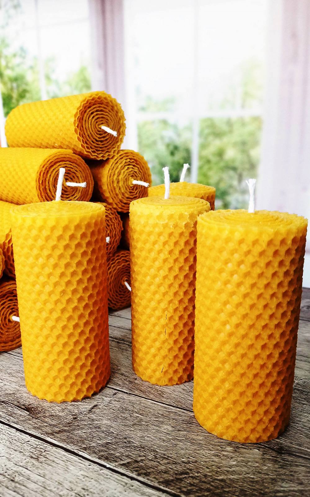 (10Adet) 10Cm x 4,5Cm Balmumu Mum Sarma Mum Hediye Kutularına ,Koymak İçin Hazır Bal Mumu Mum