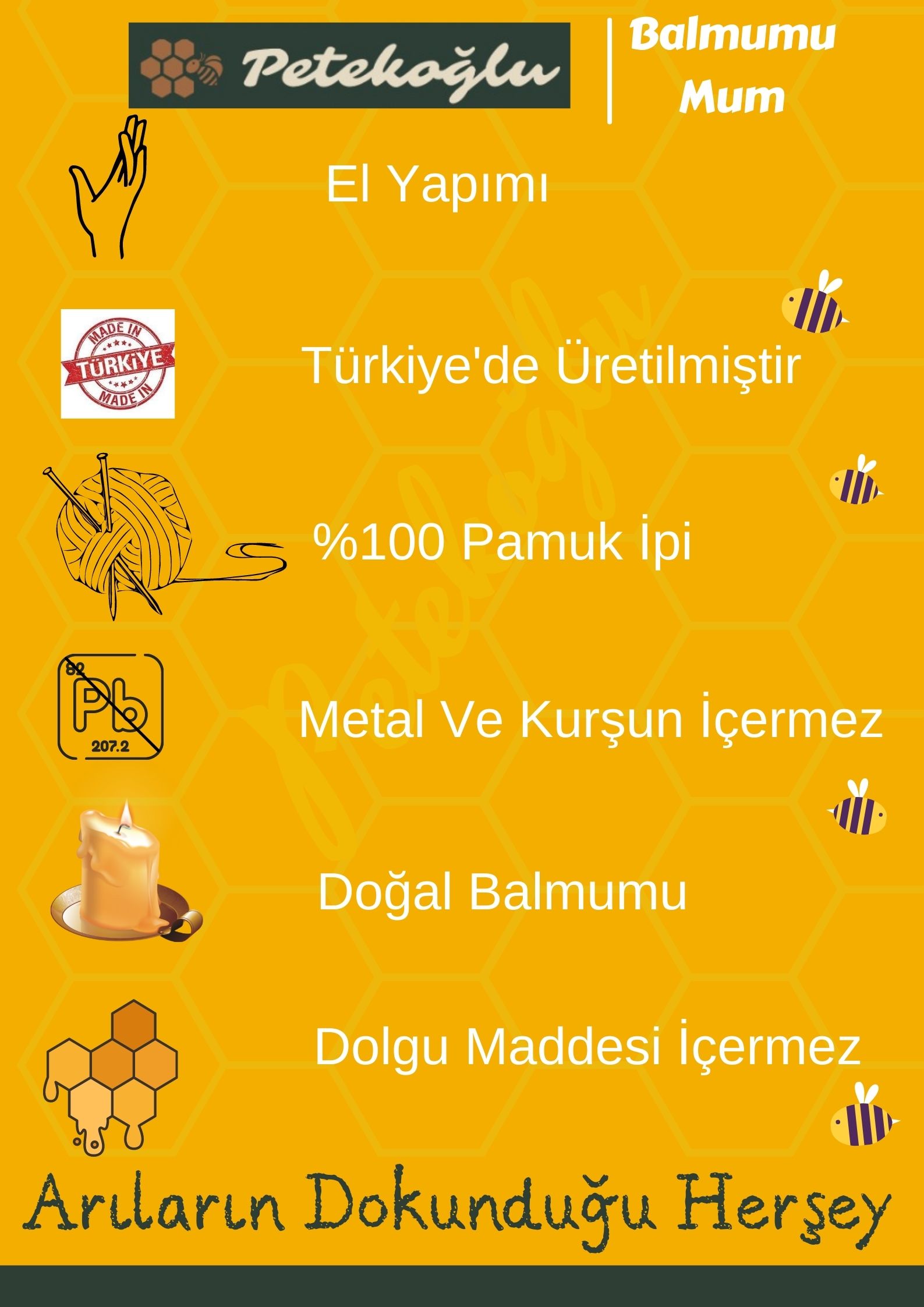 Doğal Petek Balmumu Mum Hediye Paketi Bal Mumu Mum Beeswax Candle Sarma ve Tealight Seti