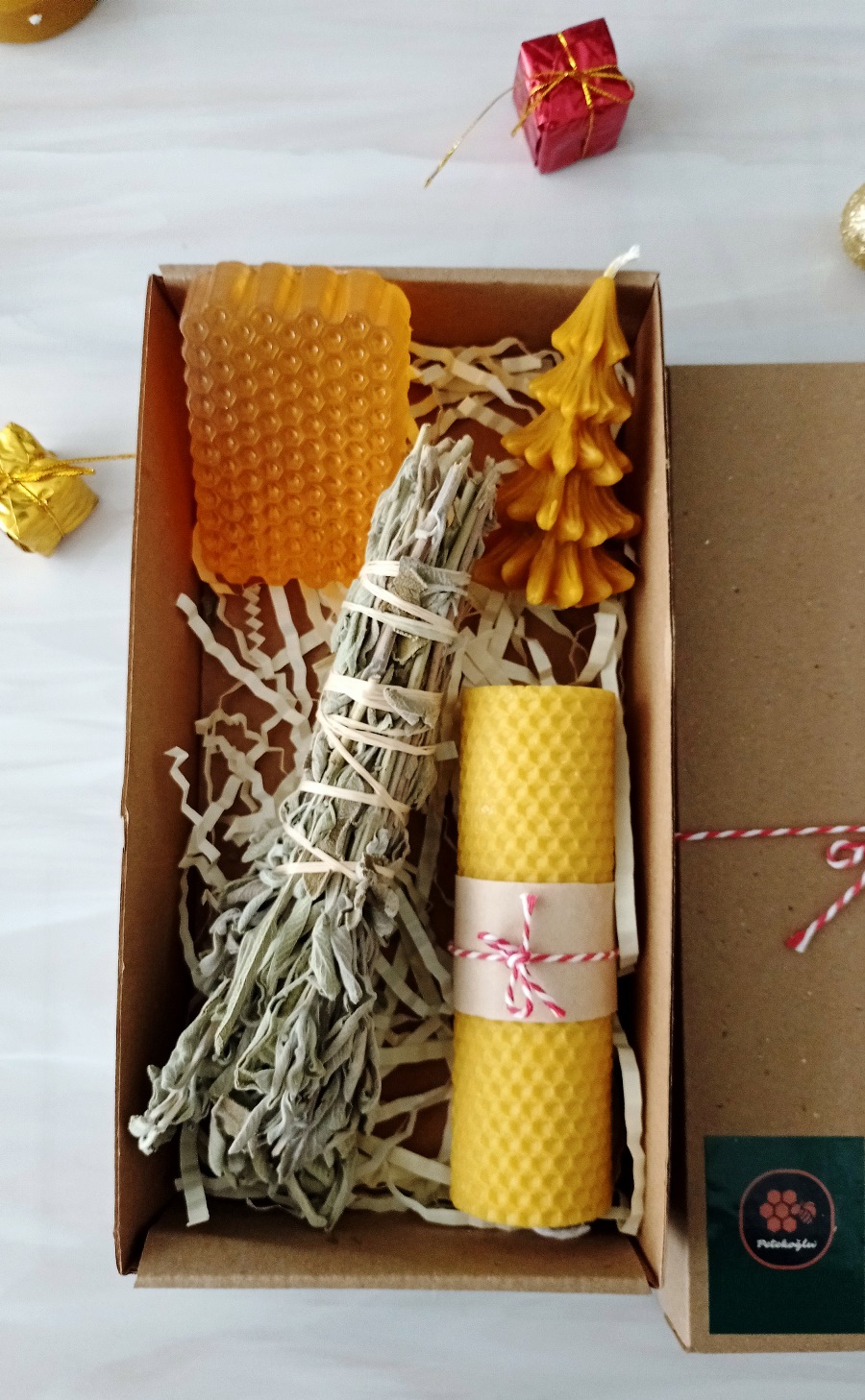 Doğal Petek Balmuumu Mum Ada Çayı Tütsü Ballı Sabun Bal Mumu Mum Beeswax Candle