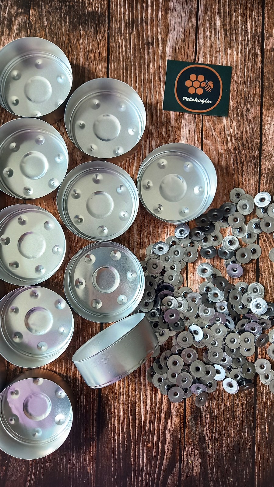 (30’ ar Adet) Boş Alüminyum Tealight Kabı Maxi Boy 5.7X 2.2 Cm Ve Fitil Tutacağı