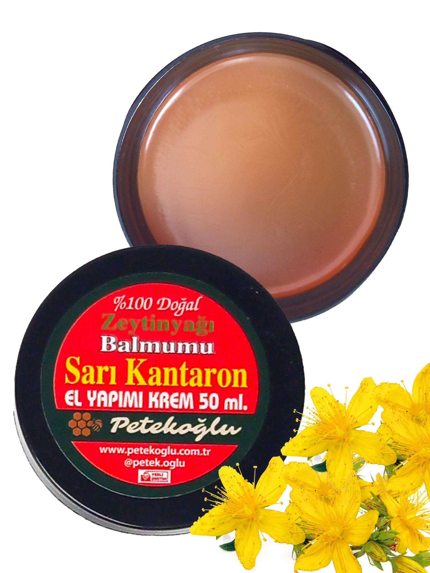 ( 50ML ) Sarı Kantaron Çiçeği Yağı Krem  Doğal El Yapımı Krem Yara İzi Merhemi Nemlendirici Bakım