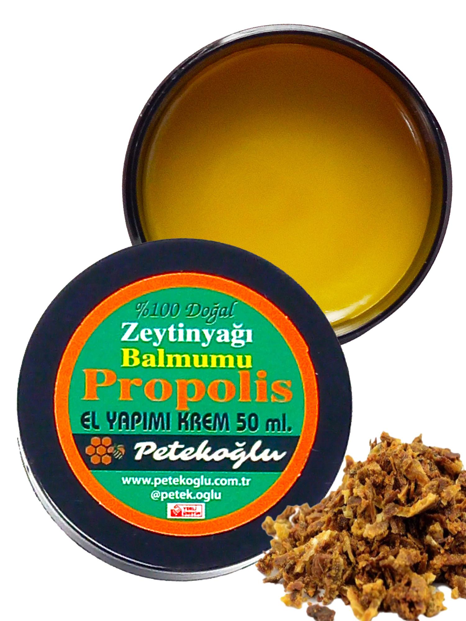 El Yapımı 50ml Propolis Zeytinyağı Balmumu Krem Ve %10 Propolis Zeytinyağı Bazlı Damla 20ml