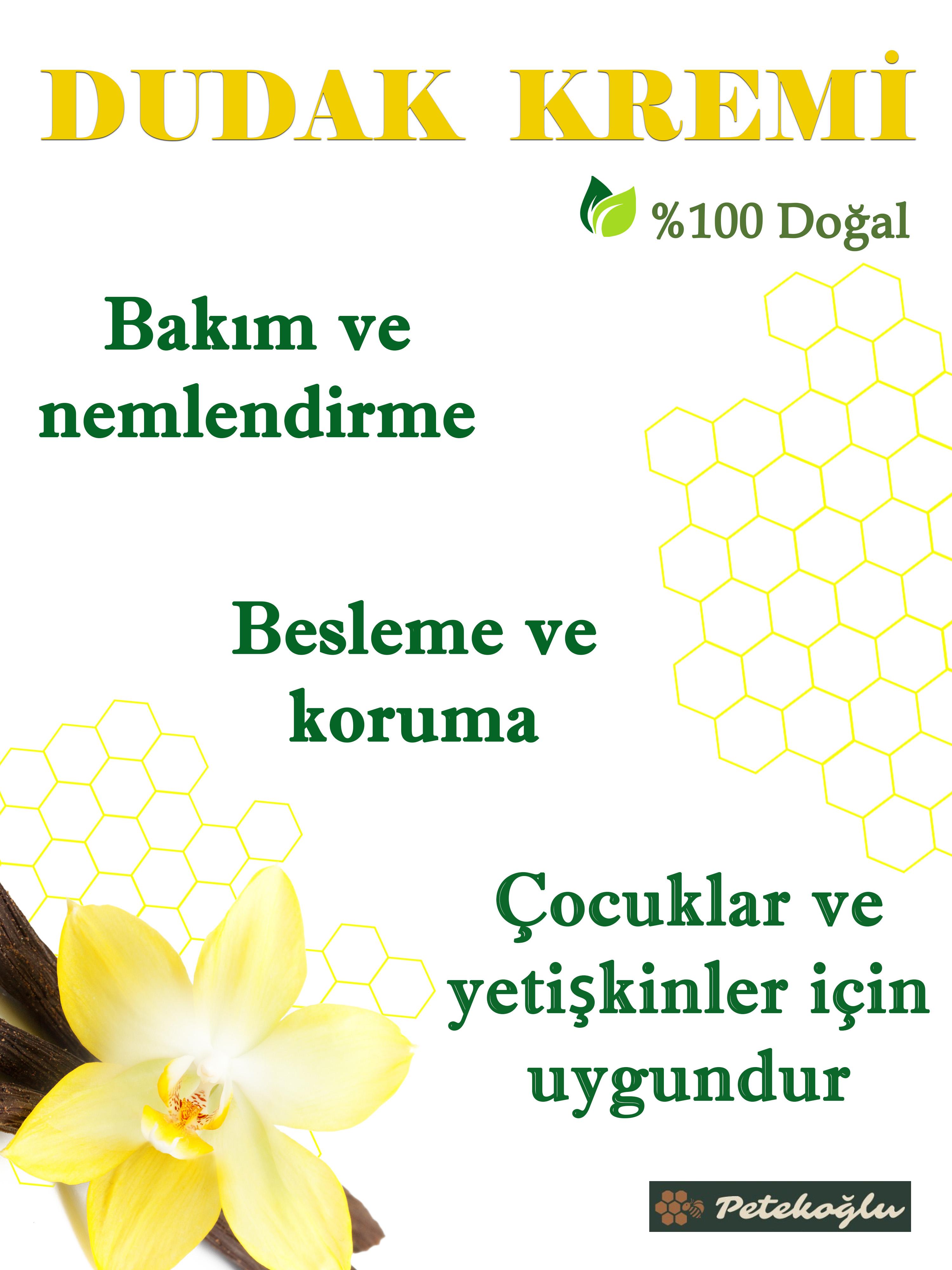 (4 Adet) Propolis, Bal, Shea , Hindistan Cevizi ve Zeytinyağı El Yapımı Dudak Kremi