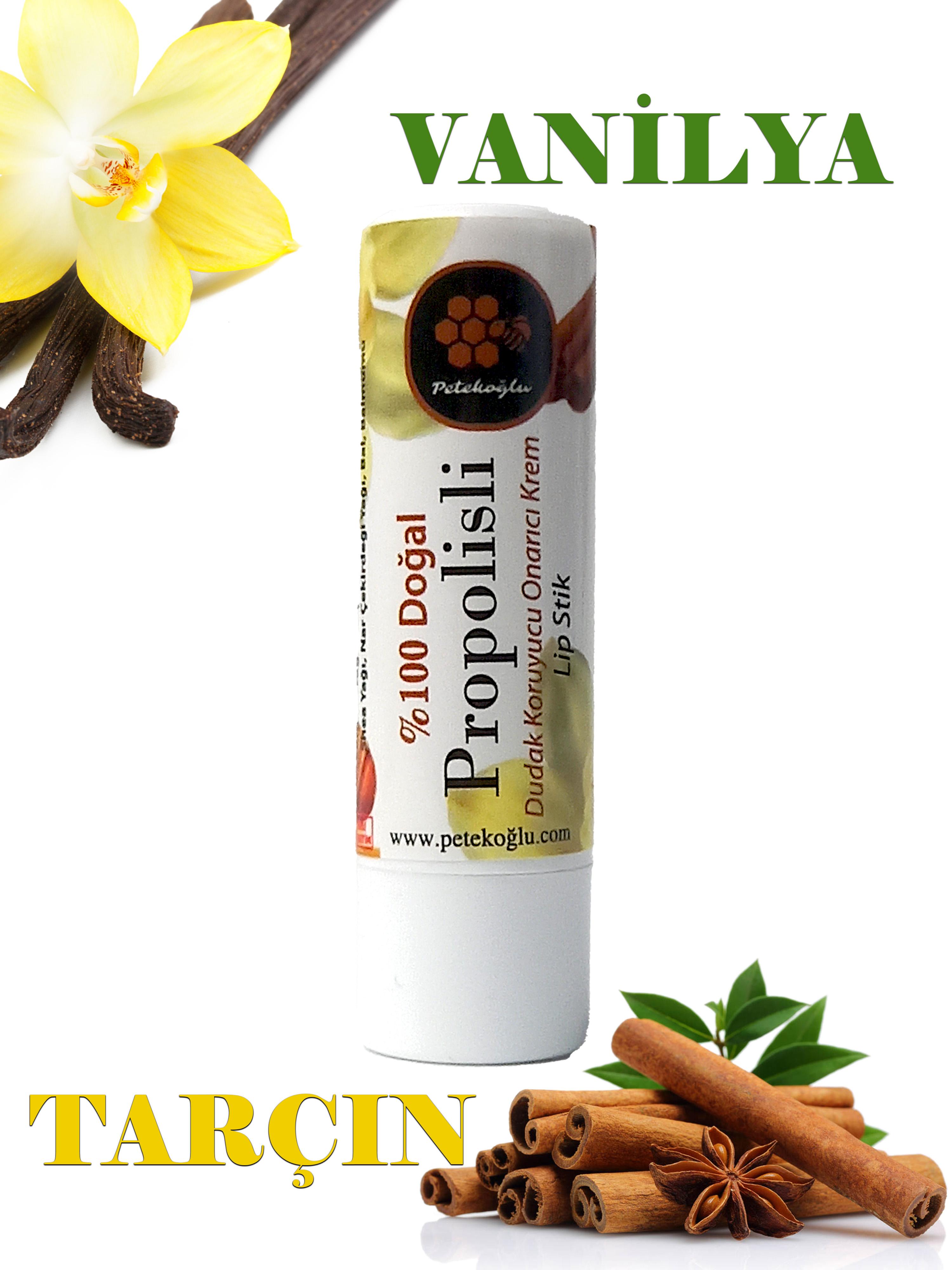 Dudak Kremi Propolis Bal Tarçın Sarı Kantaron Vanilya Shea Hindistan Cevizi Nar çekirdeği Zeytinyağı