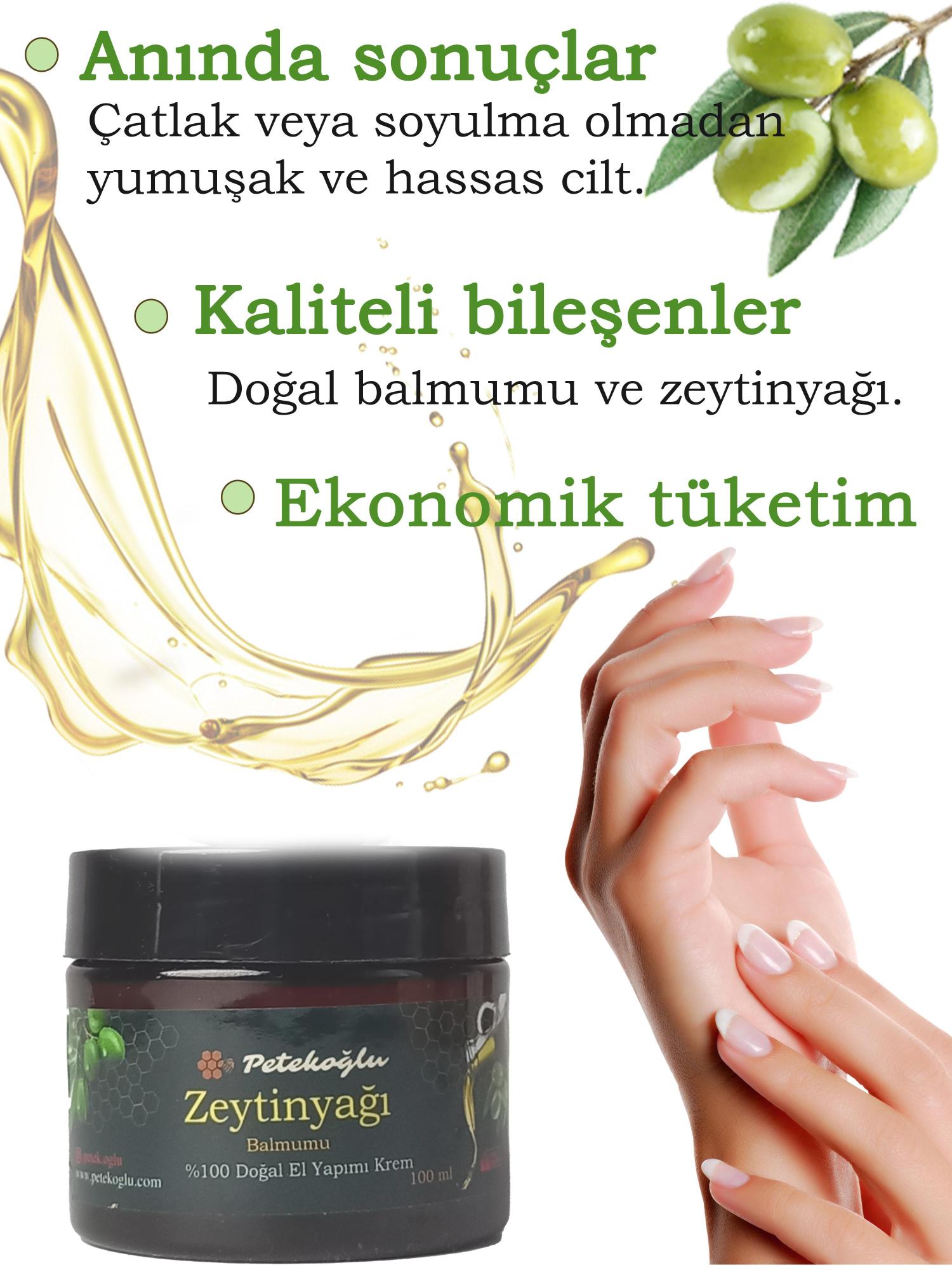 (100ML)  %100 Doğal El Yapımı Balmumu Zeytinyağlı Günlük Bakım Kremi