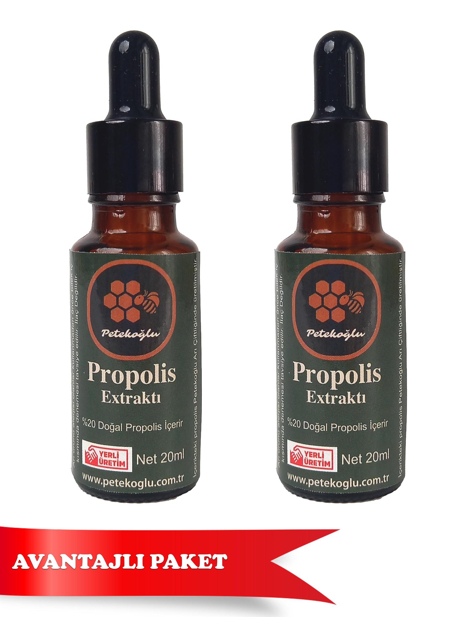 Petekoğlu Arıcılık (2 Adet) Propolis Damla %20 Propolis İçerir (20ML)