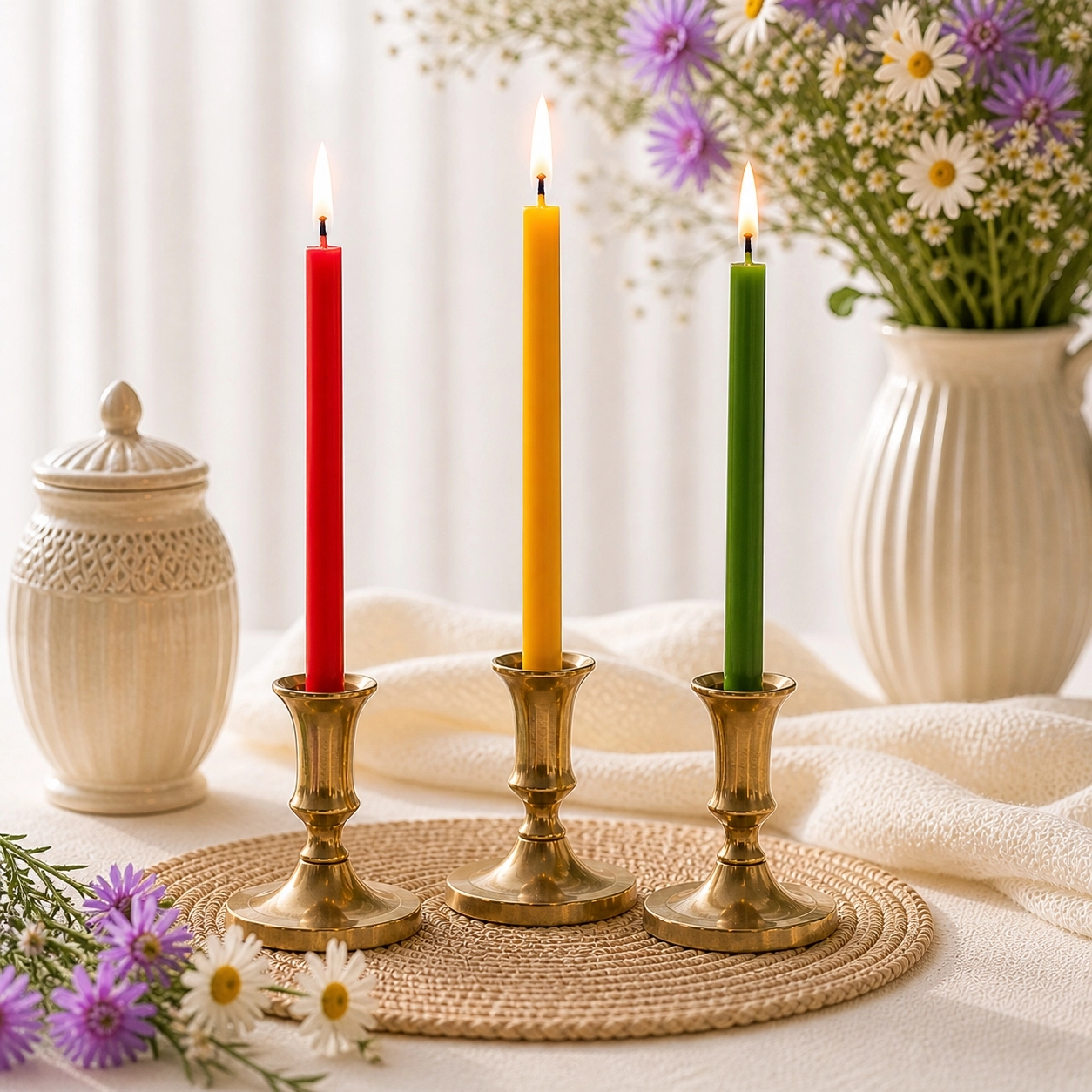 (40 Adet 5 Renk) Balmumu Mum (Beeswax Candle) Petekoğlu Dilek Mumu – 20 cm İnce Uzun Doğal Parti, Ritüel ve Doğum Günü Mumu
