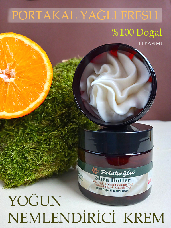 100ML Shea Yağı Butter Vişne Çekirdeği Portakal Aynısefa Yağı