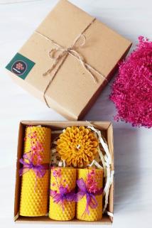 Doğal Petek Balmumu Mum Sarma Mum Ve Dökme  Çiçekli mum Seti Bal Mumu Beeswax Candle