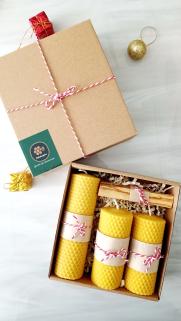 Balmumu Mum Hediyelik Set Sertifikalı Palo Santo Bal Mumu Mum Doğal Petek Beeswax Candle