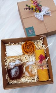 Özel Tasarım Ham Bal (285Gr) Balmumu Mum, Ballı Sabun Ay tealight Ballı Sabun Beeswax Candle