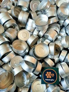 (50 Adet) Boş Alüminyum Tealight Mum Kabı Standart Boy