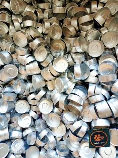 (100 Adet) Boş Alüminyum Tealight Mum Kabı Standart Boy