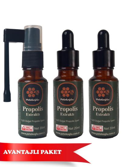 (2 Adet) %20 Propolis Damla (1 Adet ) Sprey İle Birlikte  (20ML)
