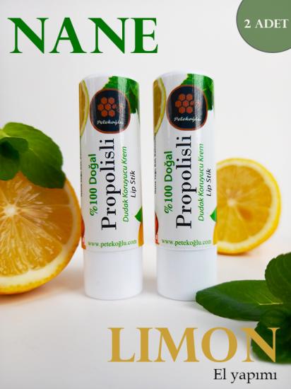 Dudak Kremi Propolis Bal Nane Limon Aynısefa Shea Hindistan Cevizi Üzüm Çekirdeği Yağları Balmumu Lipstick Balm