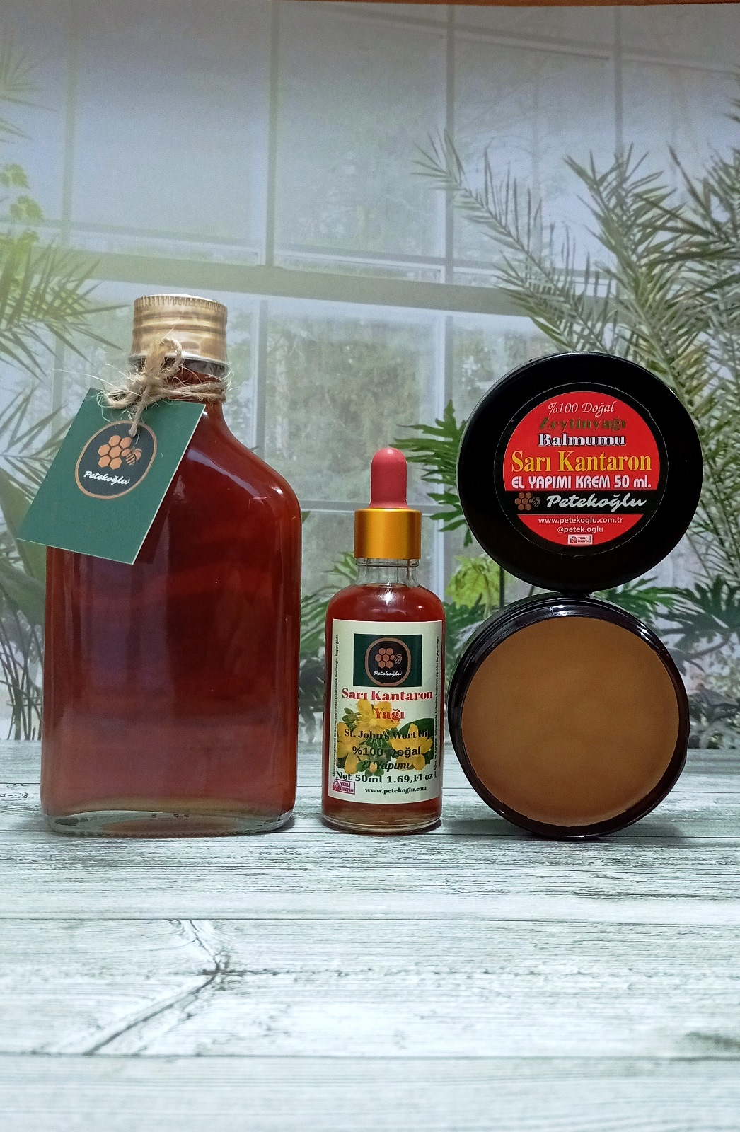 (200ML+50ML+50ML) Sarı Kantaron Yağı Ve Sarı Kantaron Kremi %100 Doğal El Yapımı Kantaron Yağı